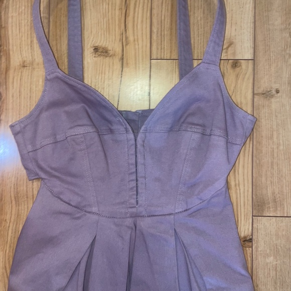 Preen By Thornton Bregazzi Purple Cut Out Tulip Casual Dress - Picture 9 of 14